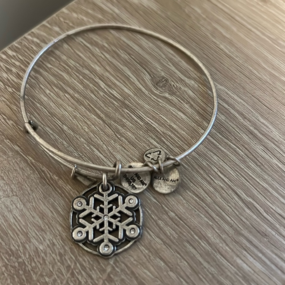ALEX AND ANI Snowflake Silver Bracelet
